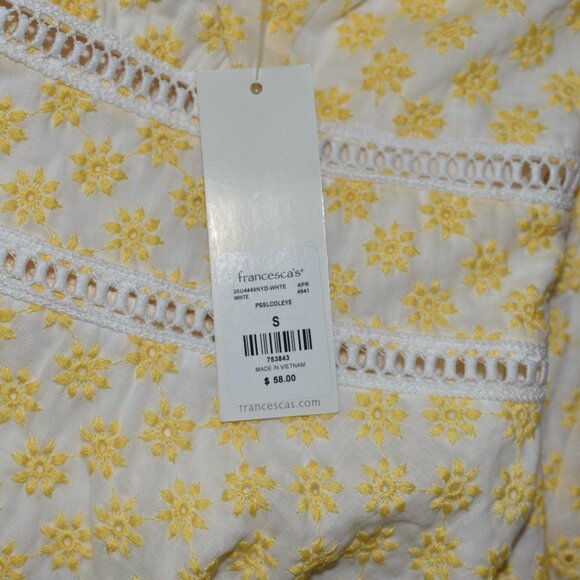 NWT Francesca's Yellow Daisy Dress - Picture 4 of 4